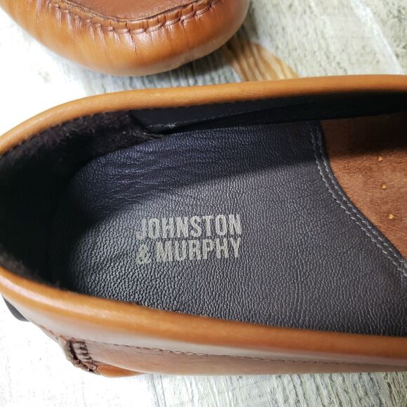 Johnston & Murphy Brown Leather Loafers Driving Mocs Mens Dress Shoes 11.5 M main image 8